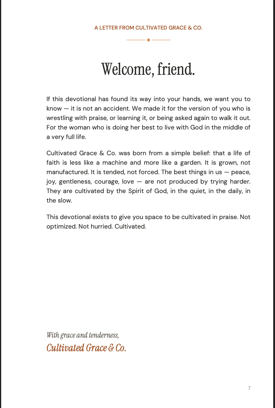 Cultivated Grace: 30 Days of Praise