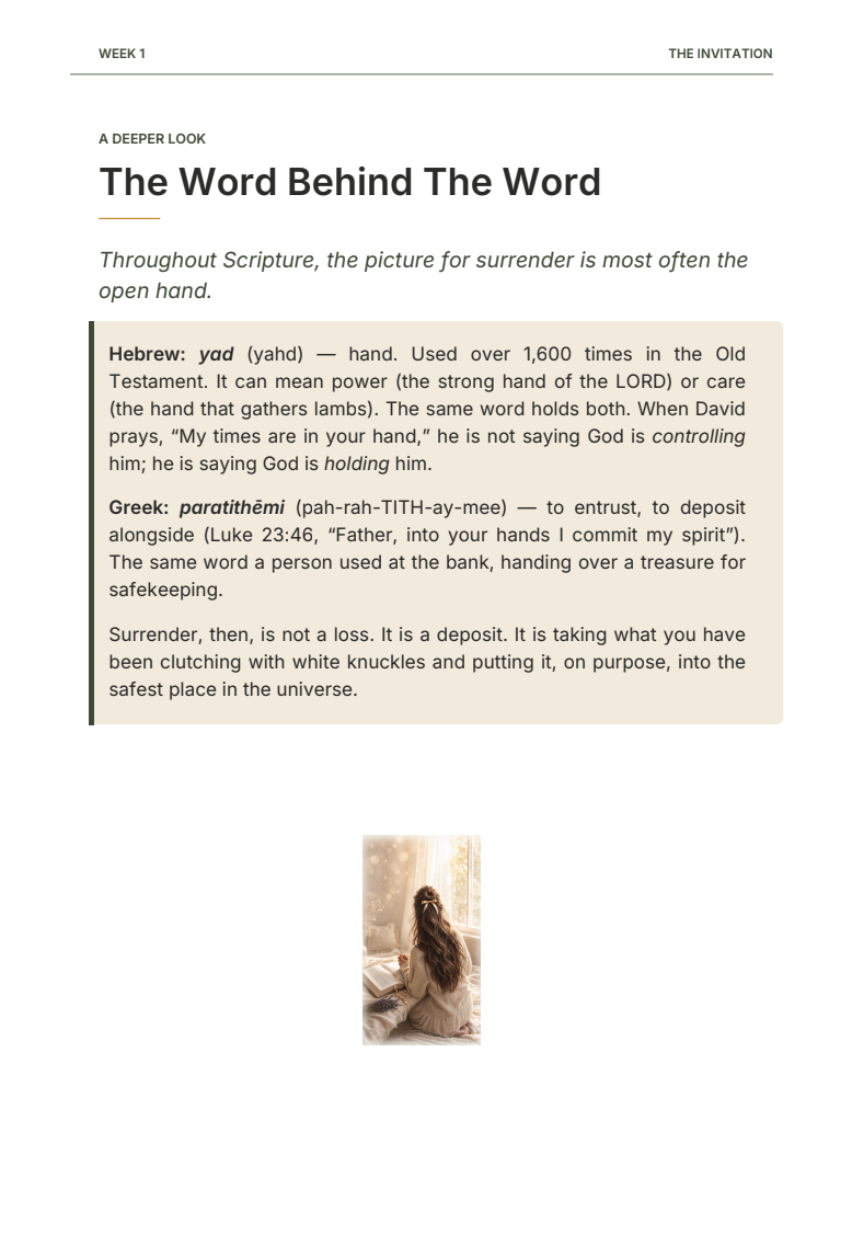 Surrendered - 6 Week Bible Study on Opening Your Hands to the One Who Holds Everything
