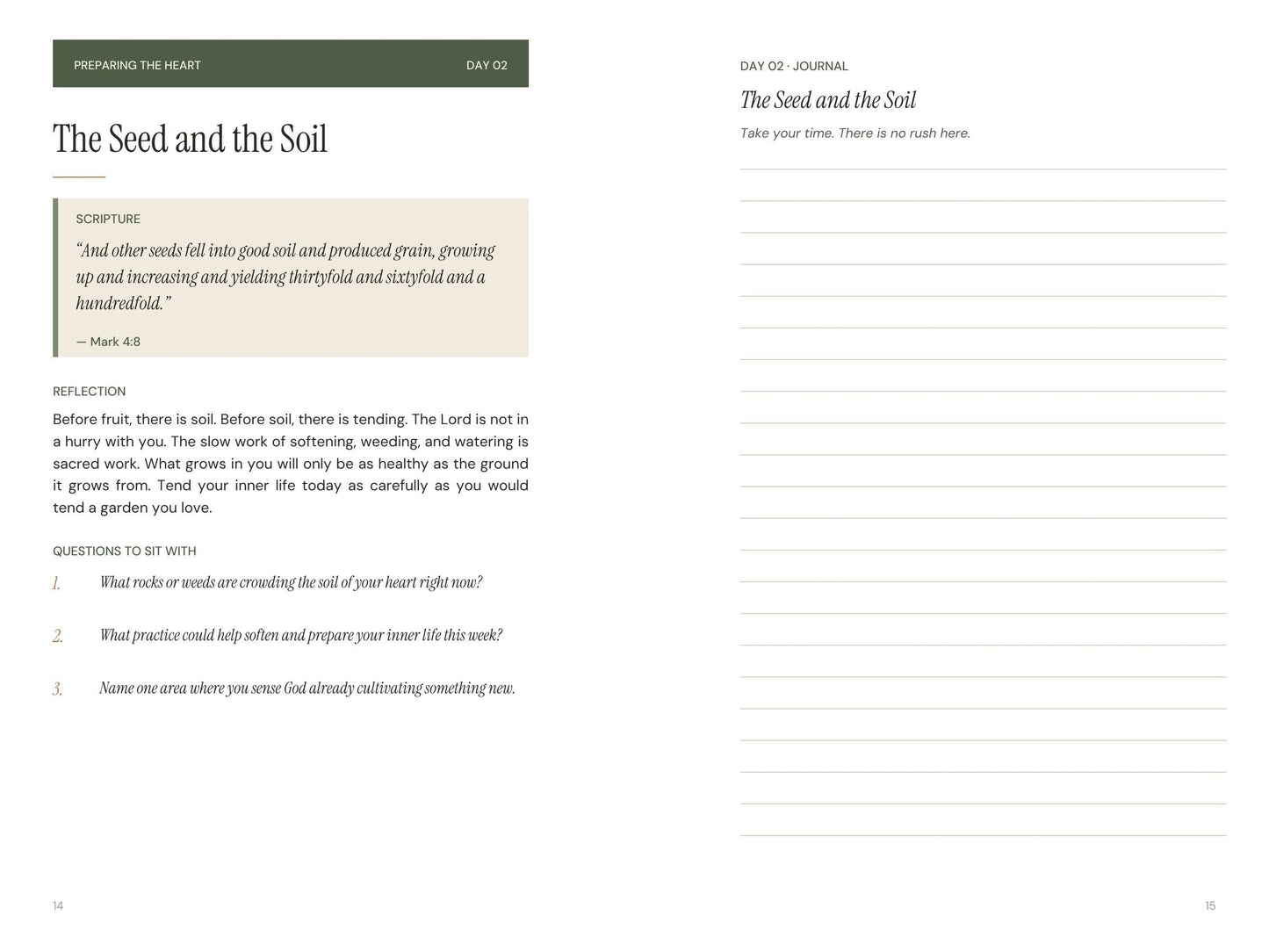 55-Day Devotional — sample day spread