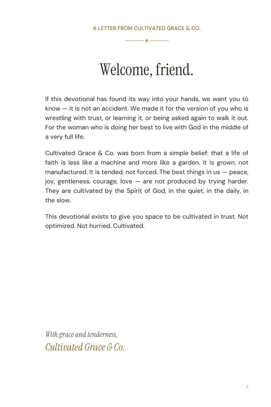 30 Days of Trust — welcome letter