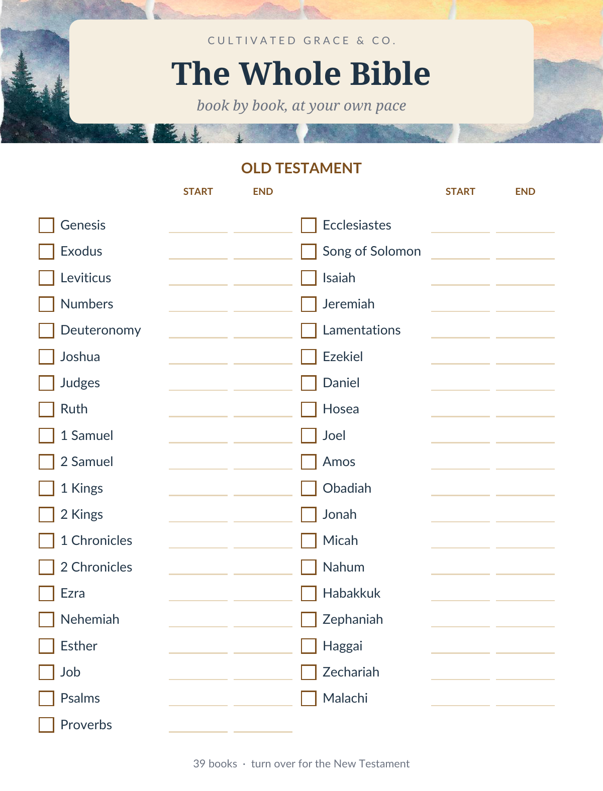 The Abide Set — Bible Reading Tracker, Verse Mapping & Prayer Cards