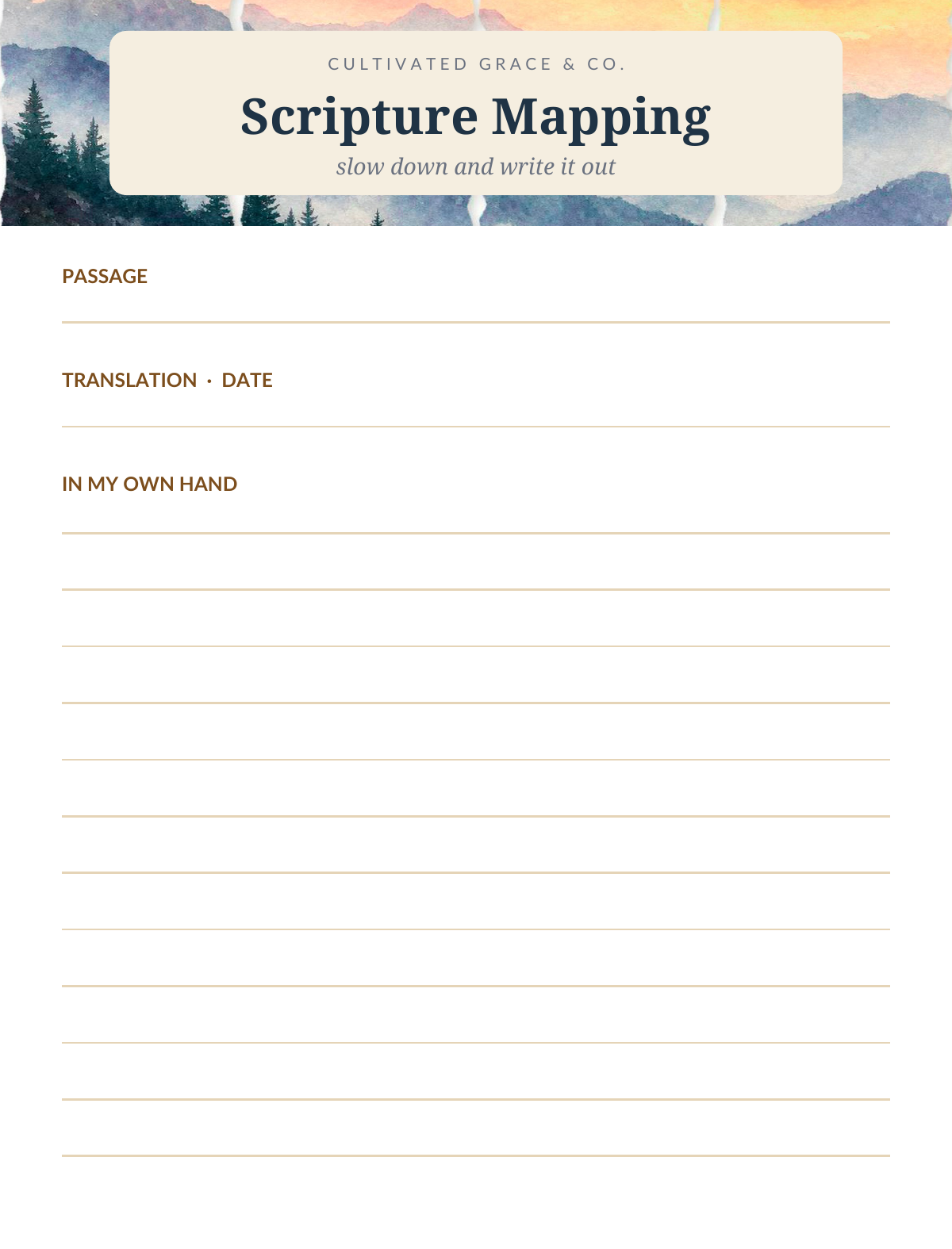 The Abide Set — Bible Reading Tracker, Verse Mapping & Prayer Cards