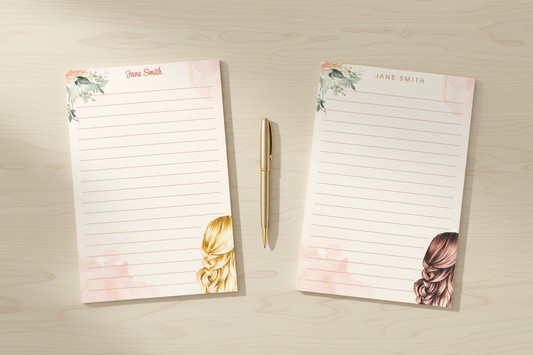 Custom Braided Beauty Notepad Lifestyle
