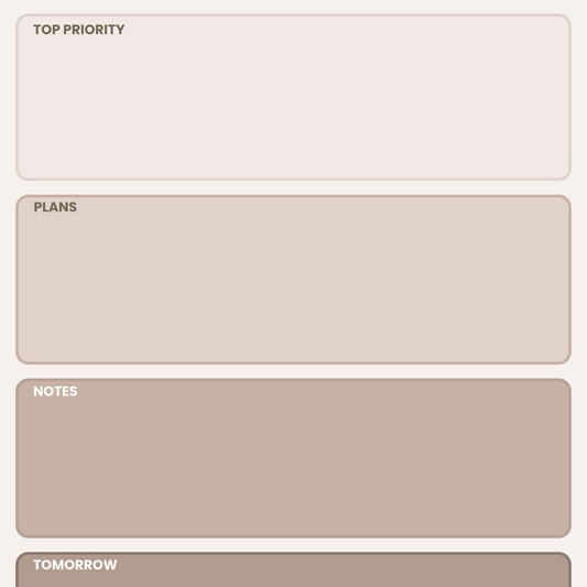 Mocha Daily Priorities Notepad