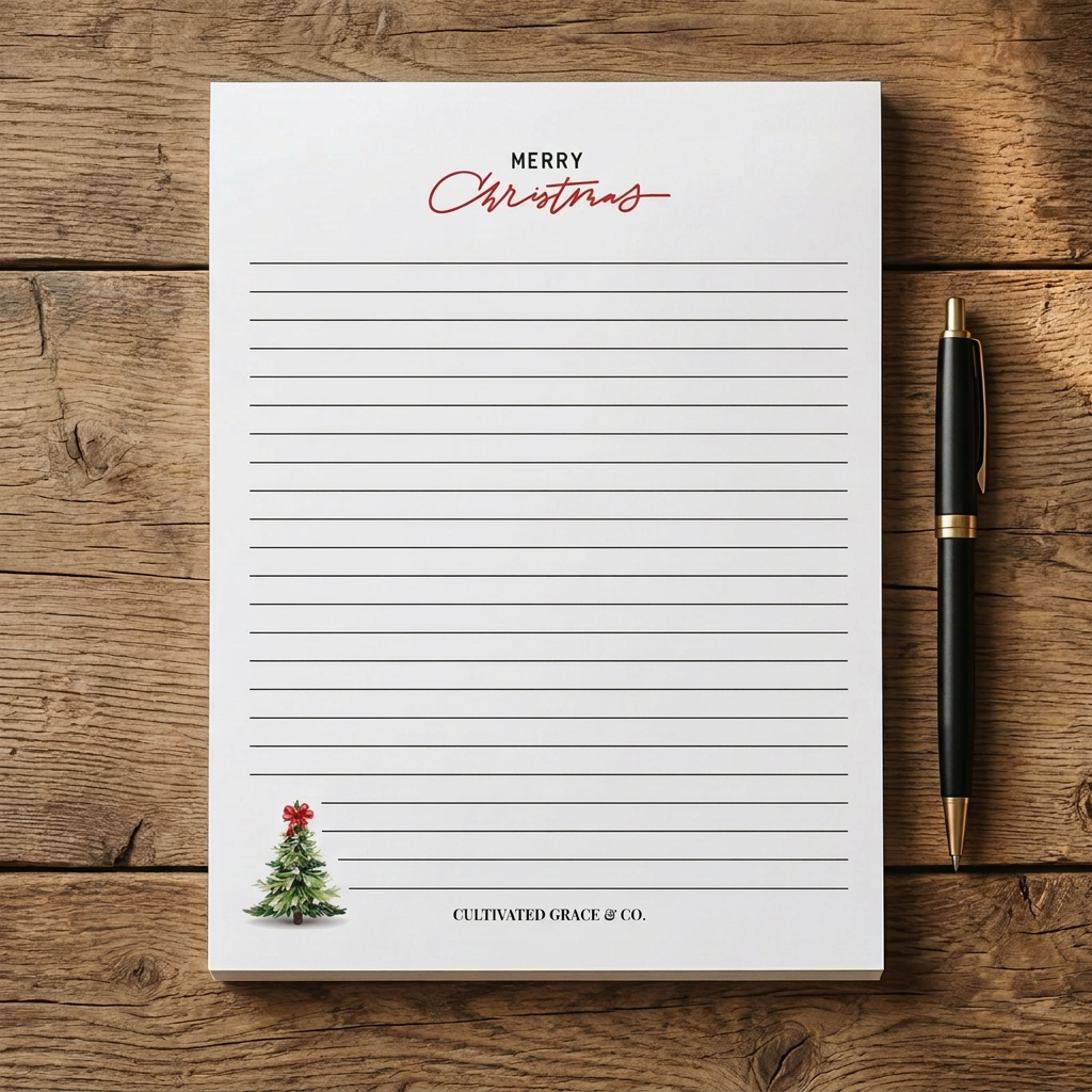 Notepad lifestyle image with top banding removed