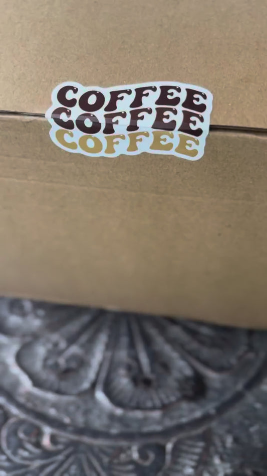 Customer unboxing video of The Coffee Lover Box, journals, notepads, pouch and paper goods unpacked one by one