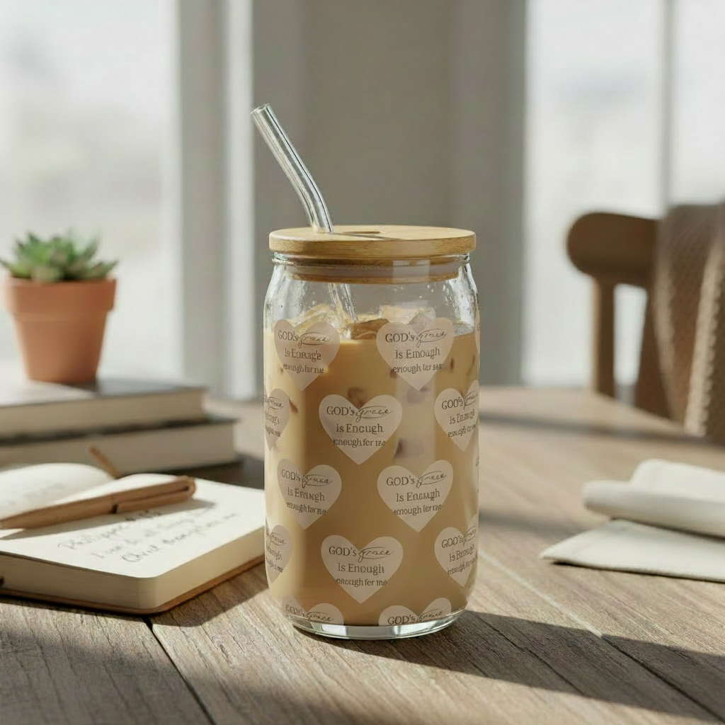 put the hearts above the text and separate them, make the hearts match the hearts in the print of my glass in this product listing on this product listing page