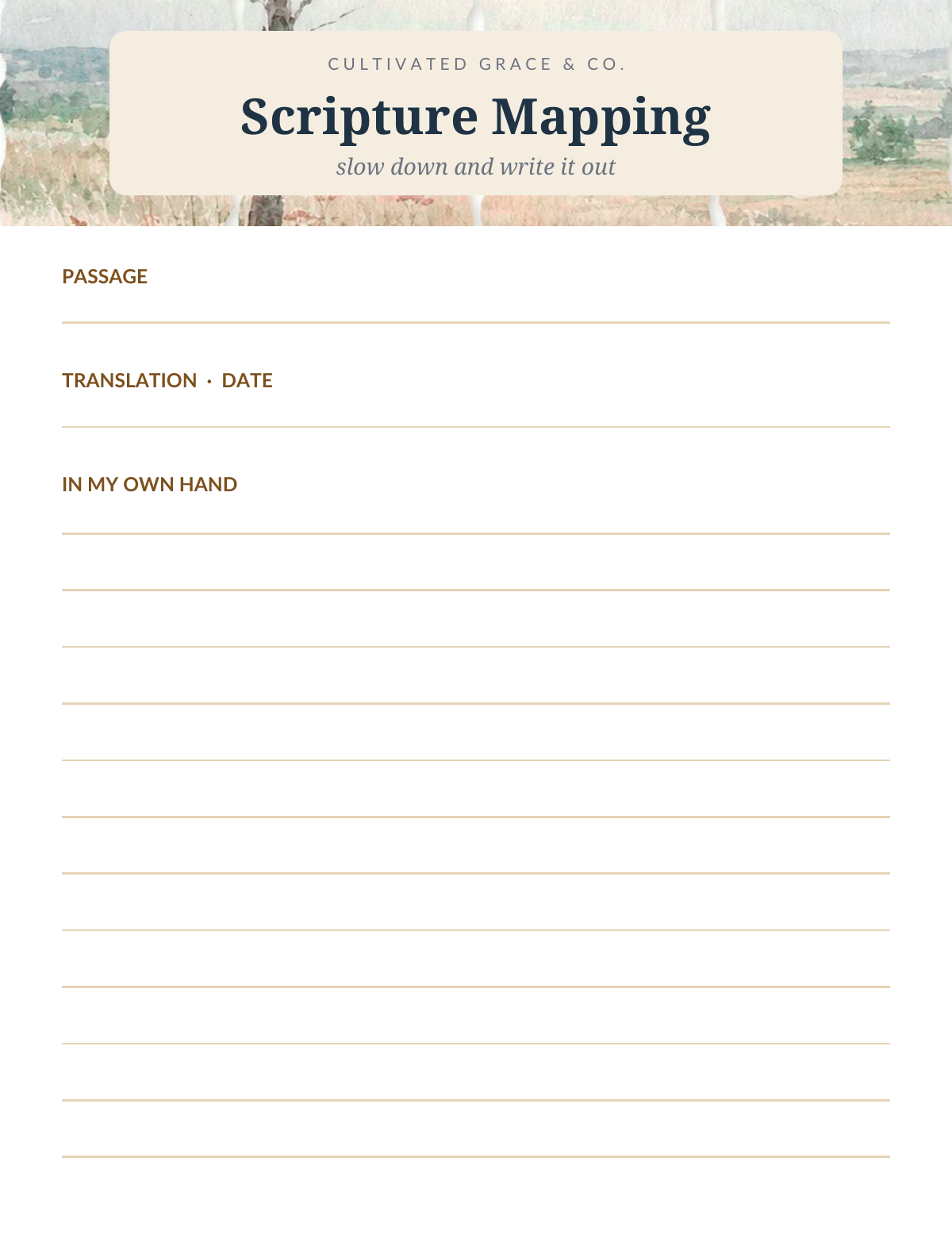 The Abide Set — Bible Reading Tracker, Verse Mapping & Prayer Cards