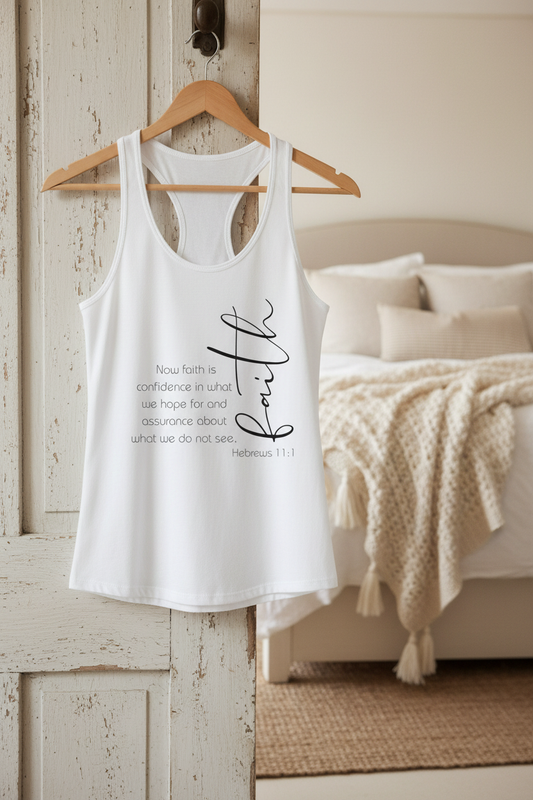 use the image of my Faith Hebrews 11:1 tank top