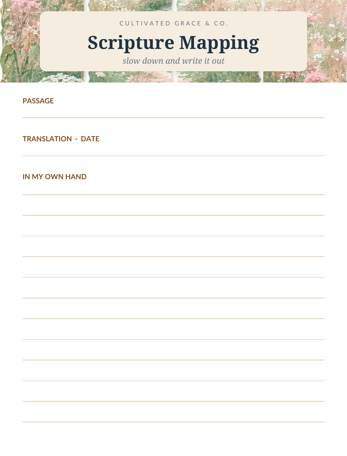 The Abide Set — Bible Reading Tracker, Verse Mapping & Prayer Cards